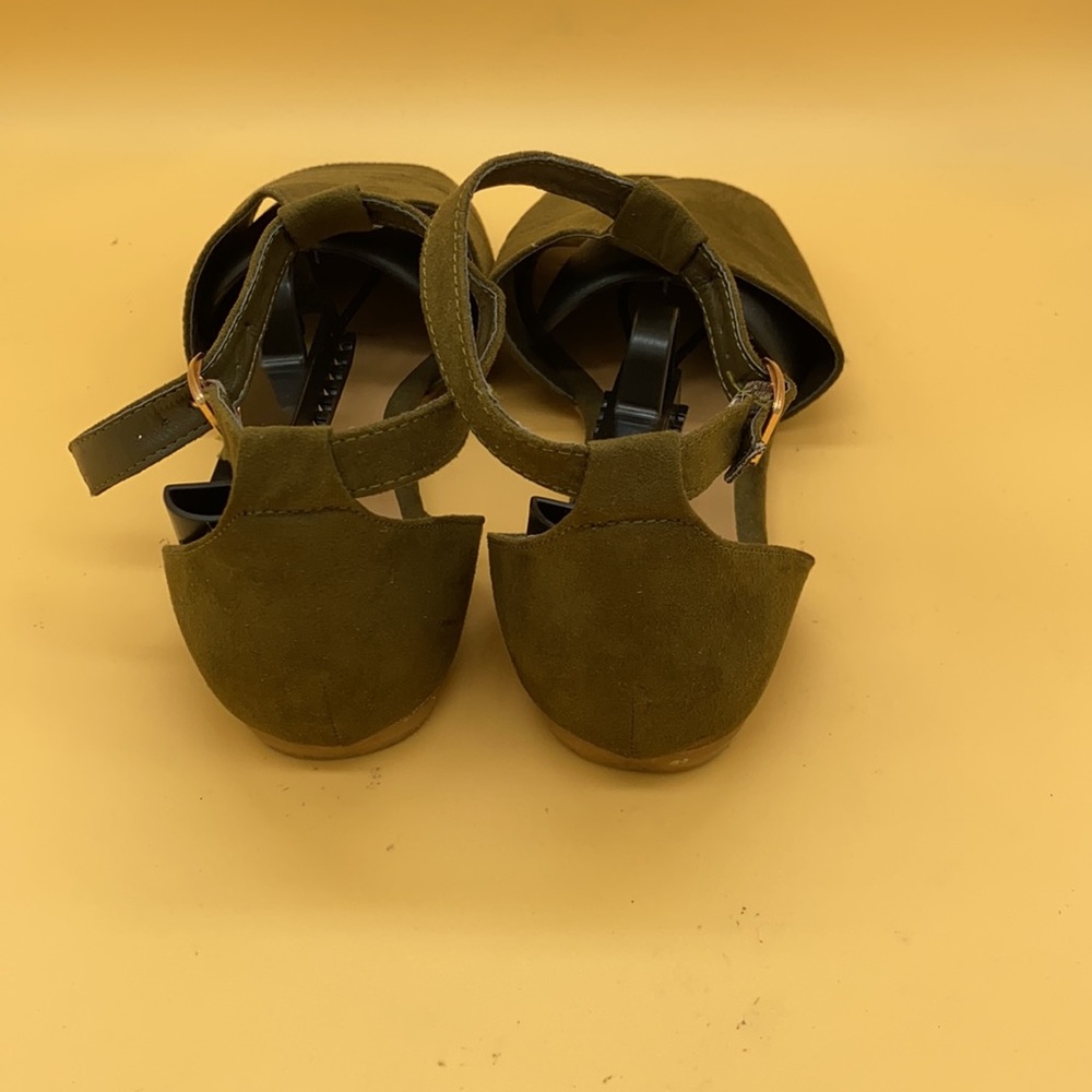 Bamboo sandals suede military green 9 - Picture 6 of 7
